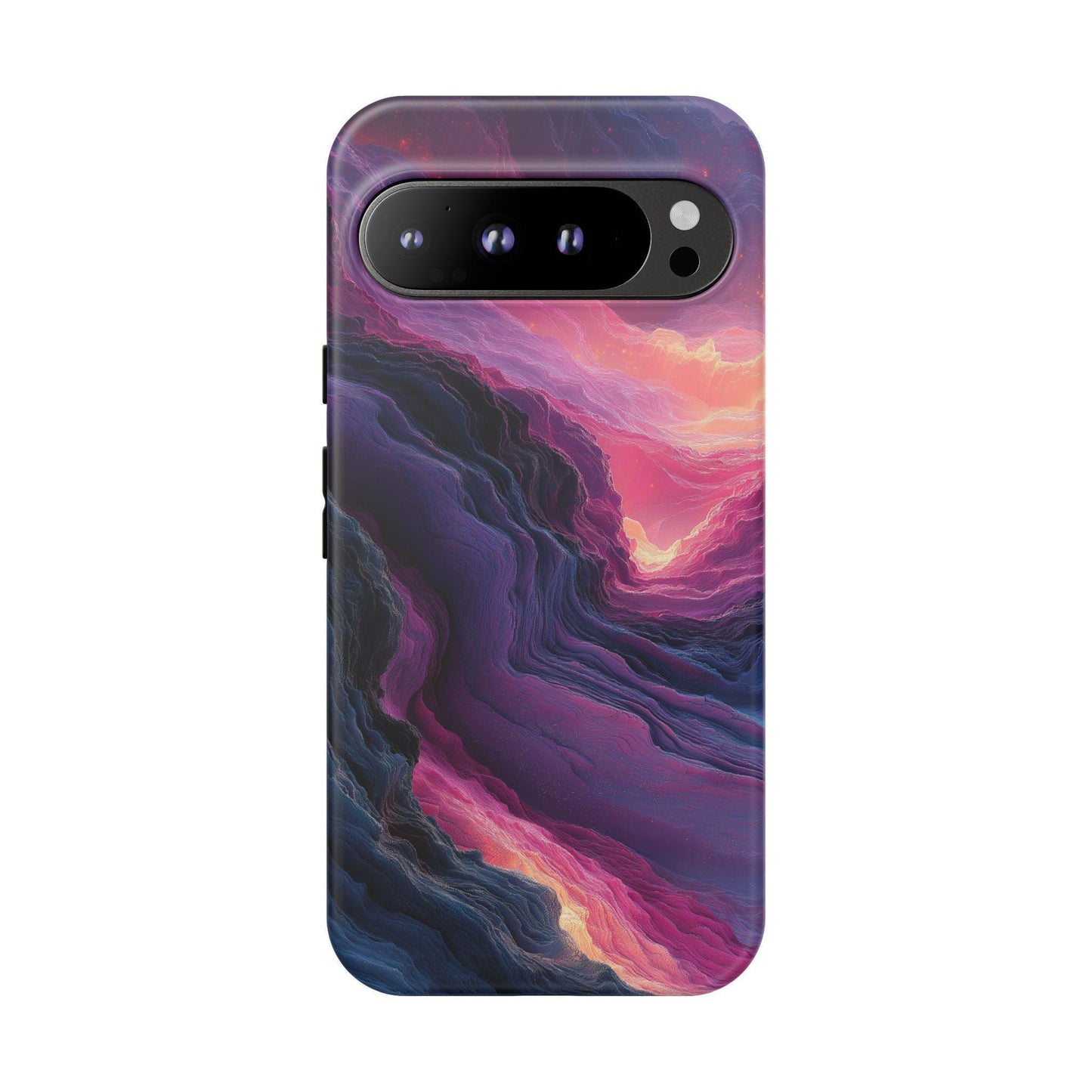 Distorted Bubblegum Wavy Line Abstract