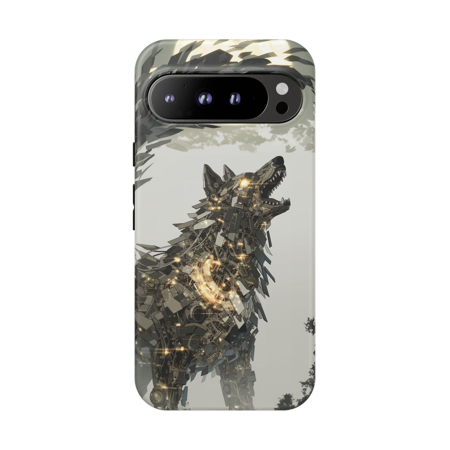 Mech Wolf Gold Steel Armor
