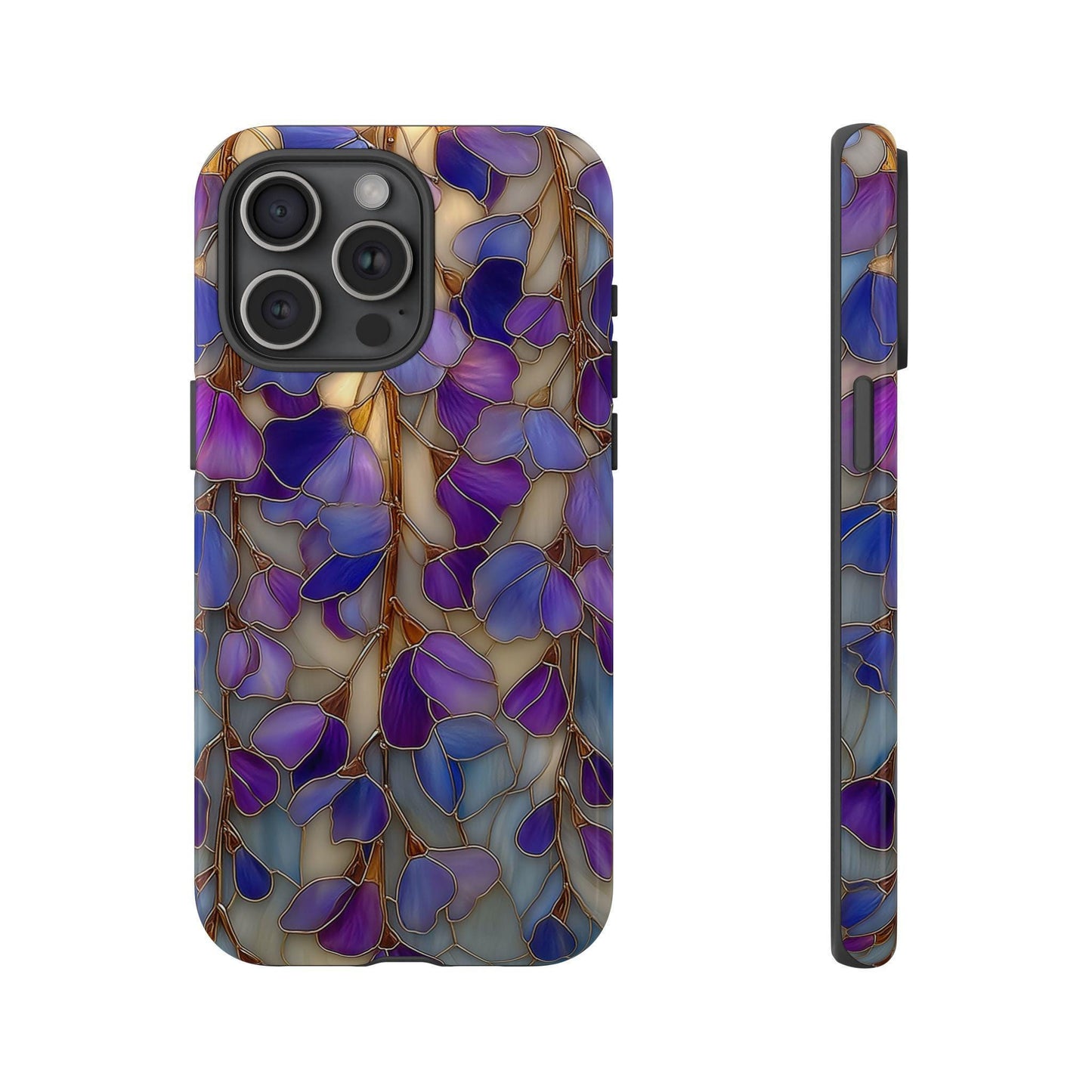 Lavender Floral Petals Stained Glass