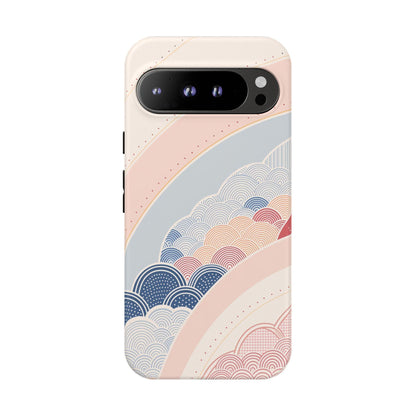 Retro Abstract Pastel Blue Pink