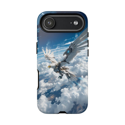 Mechanical Eagle Soaring Blue Sky