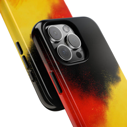 Yellow Orange Gradient Black Paint