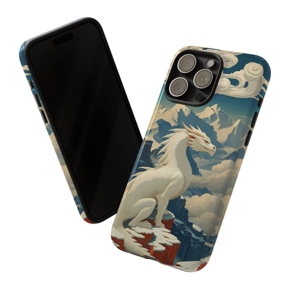 Ice White Dragon Blizzard Mountains