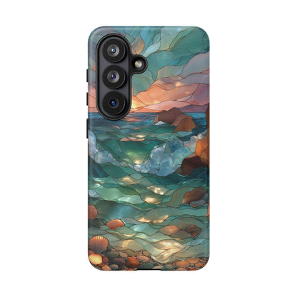 Stained Glass Rocky Beach