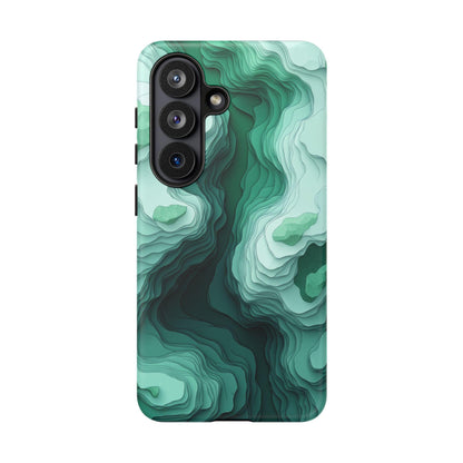 Seafoam Green Topography Pattern