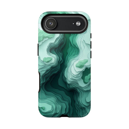 Seafoam Green Topography Pattern