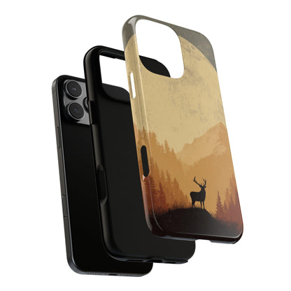 Stag Deer Silhouette Rustic Wilderness