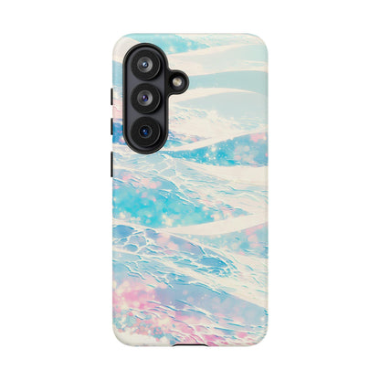 Pastel Ocean Waves Teal Pink