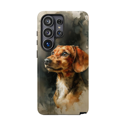 Dachshund Watercolor Dog Portrait