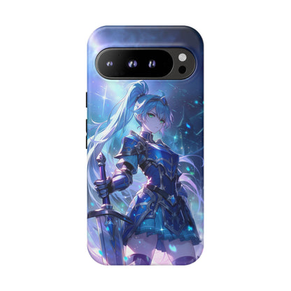 Purple Anime Girl Glowing Sword