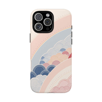 Retro Abstract Pastel Blue Pink