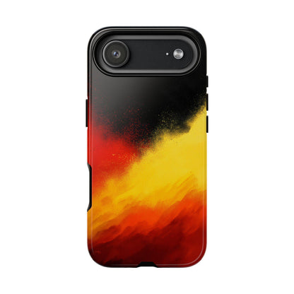 Yellow Orange Gradient Black Paint