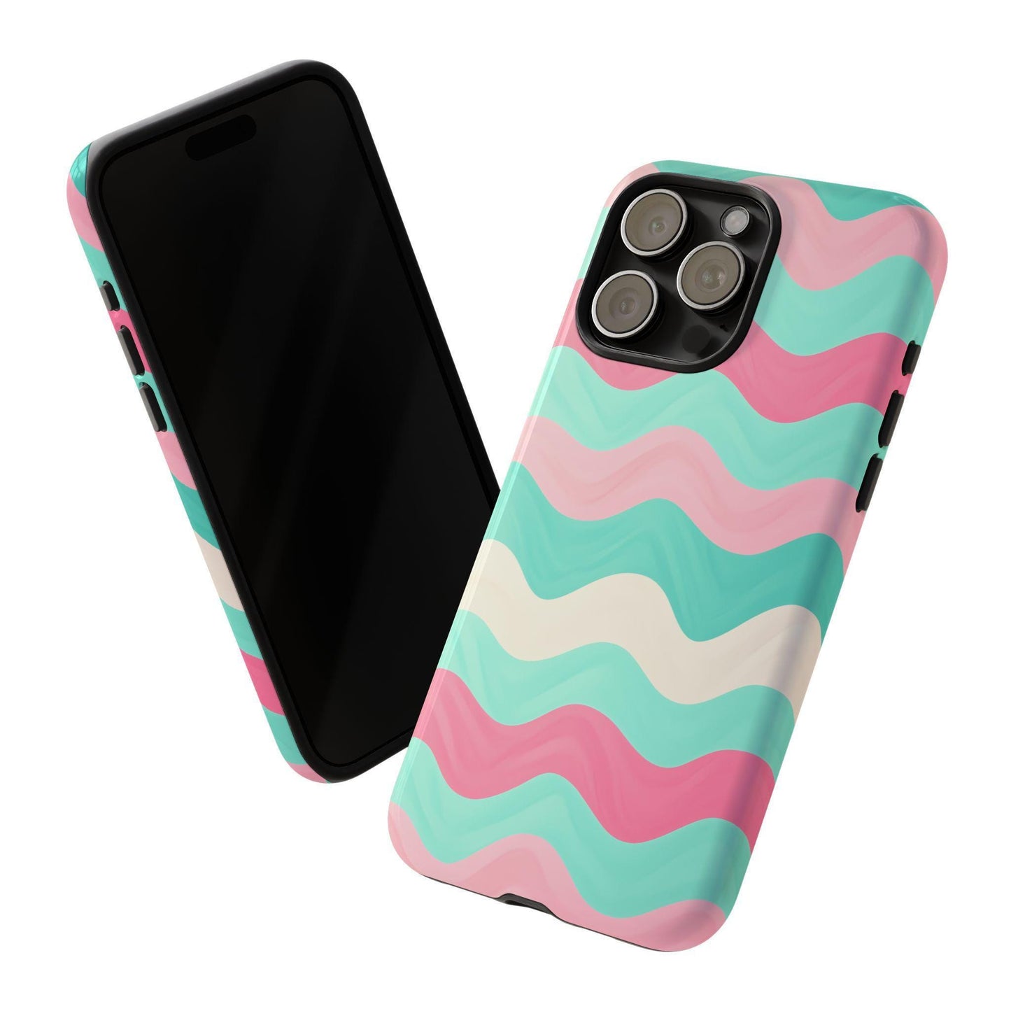 Zig Zag Pink Mint Lines