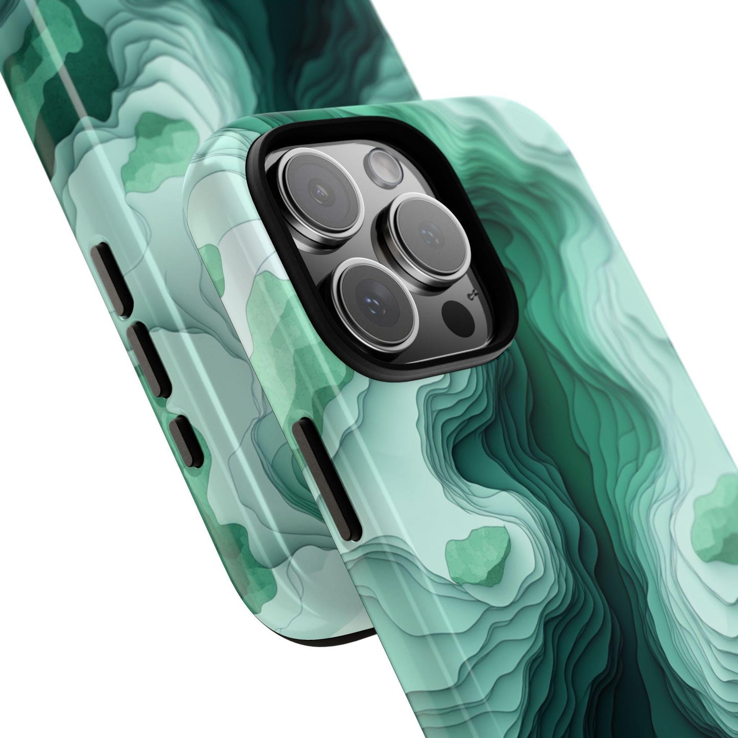 Seafoam Green Topography Pattern
