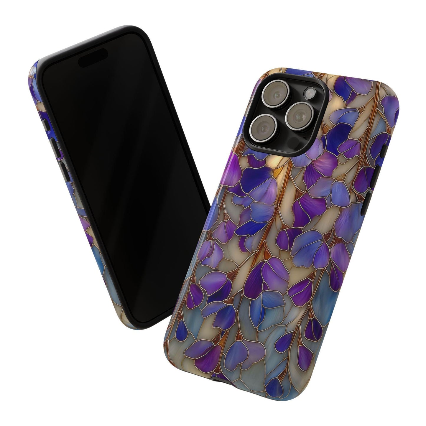 Lavender Floral Petals Stained Glass
