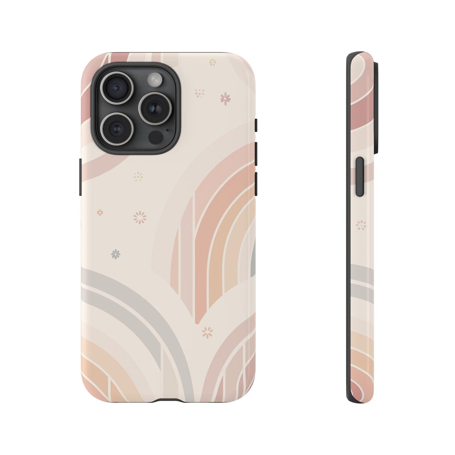 Retro Arcs Pastel Beige Coral