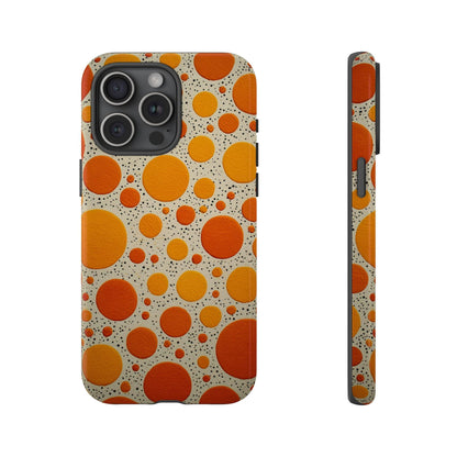 Orange Tangerine Abstract Polka Dots