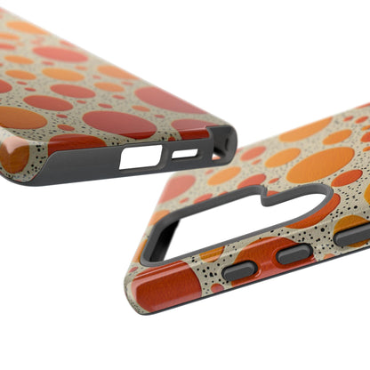 Orange Tangerine Abstract Polka Dots