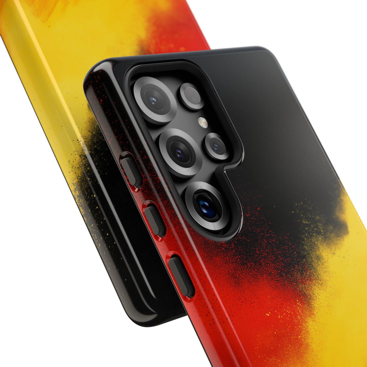 Yellow Orange Gradient Black Paint