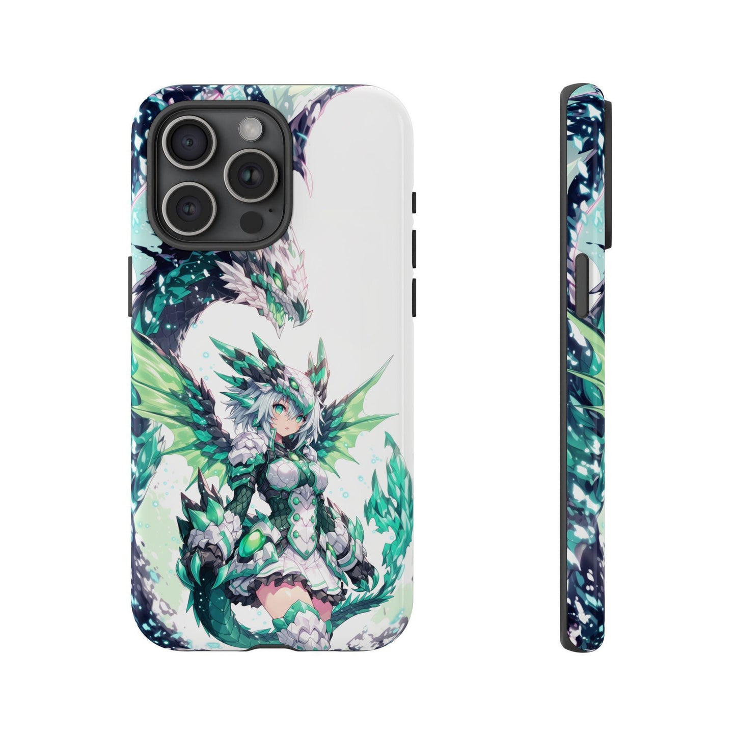 Dragon Armored Anime Girl Emerald Green