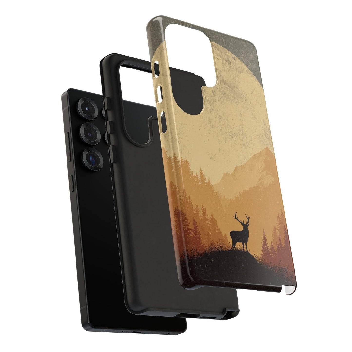 Stag Deer Silhouette Rustic Wilderness