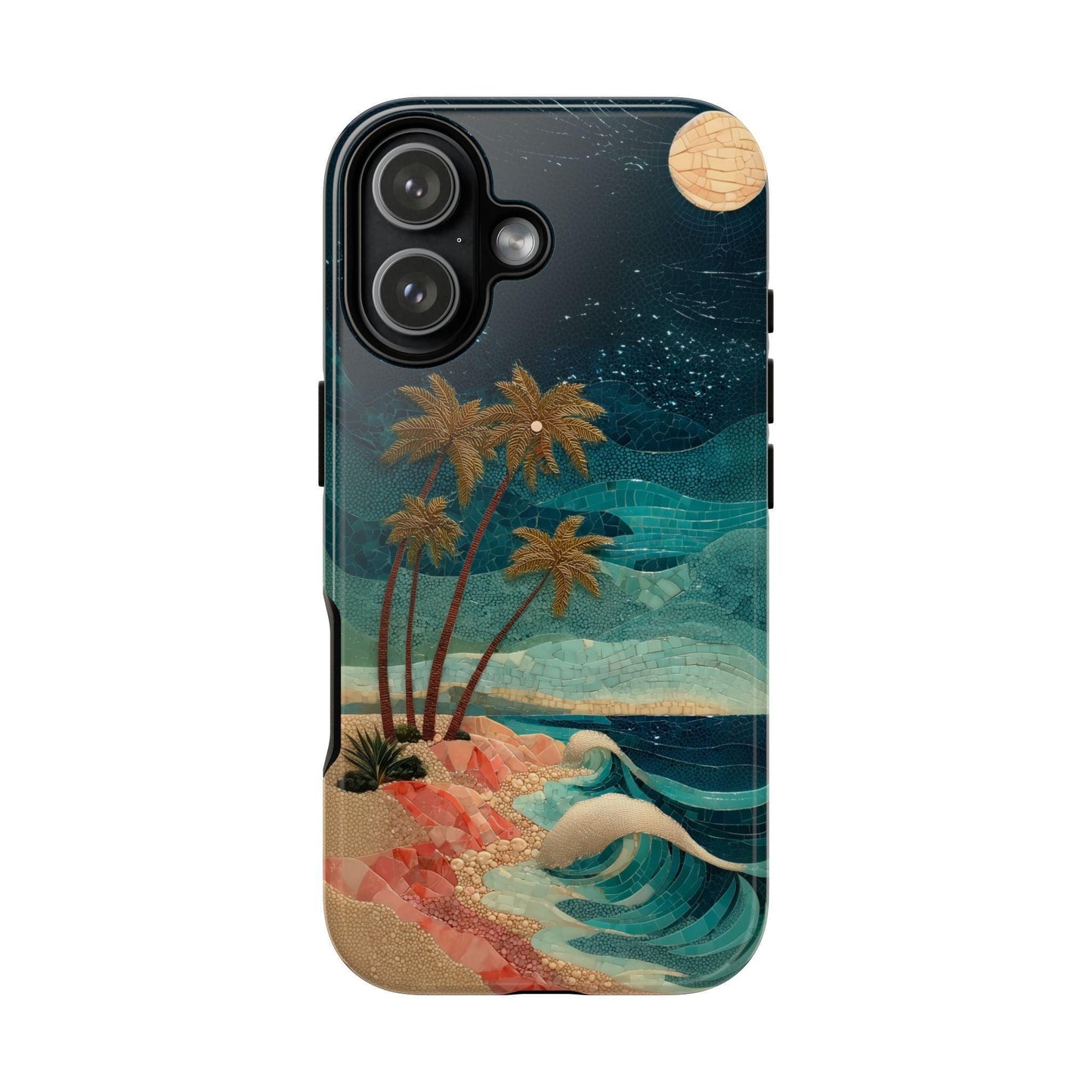 Night Beach Waves Mosaic