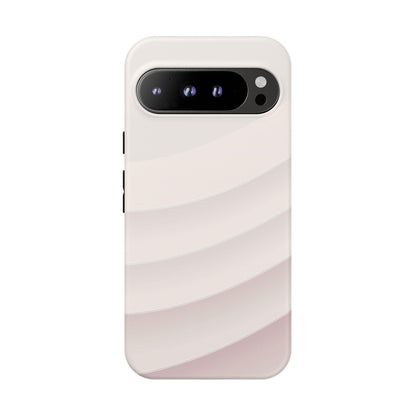 Pastel White Minimalist Curves