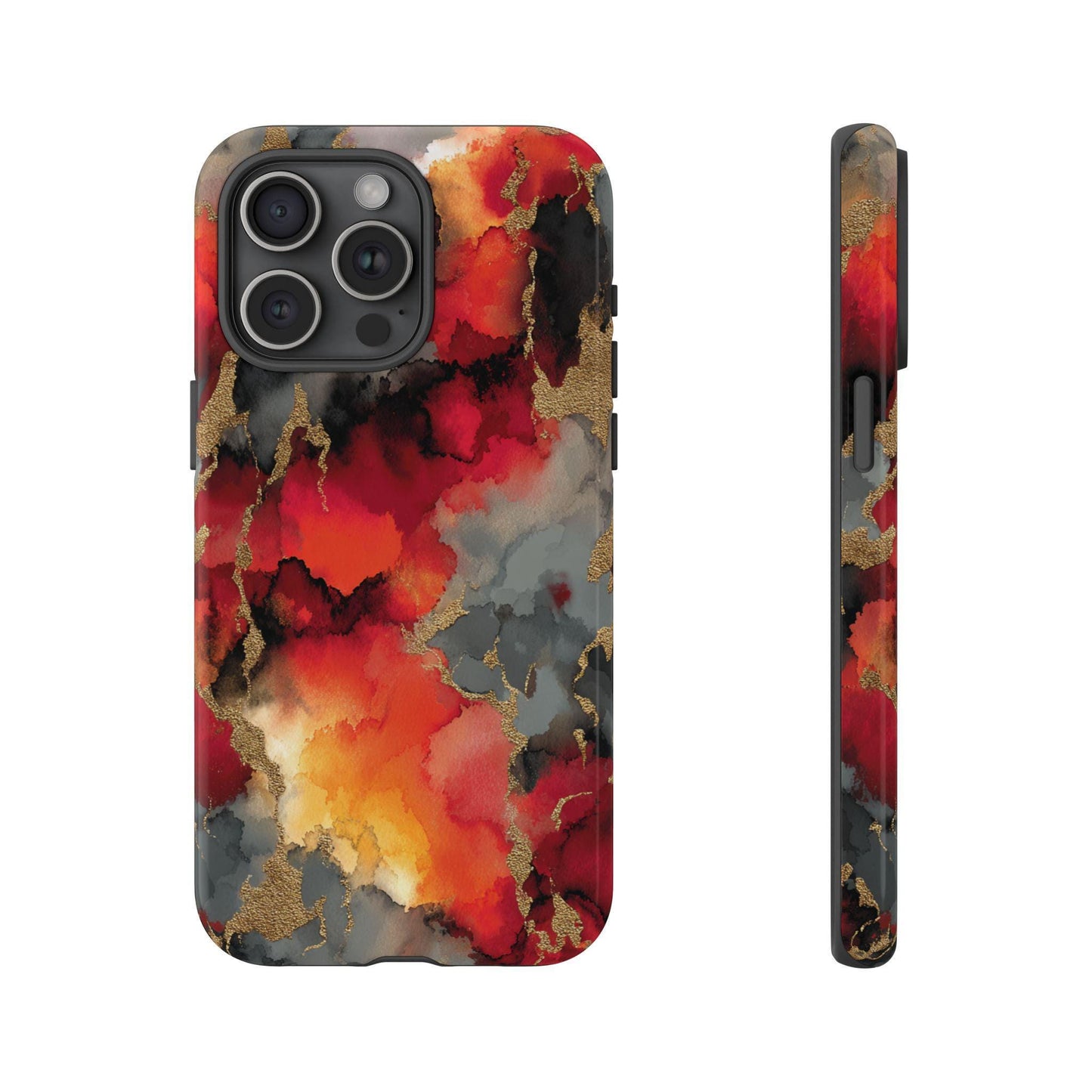 Molten Flame Abstract Marble