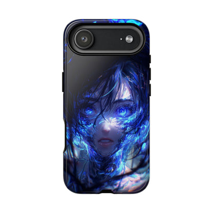 Neon Blue Anime Cyber Girl