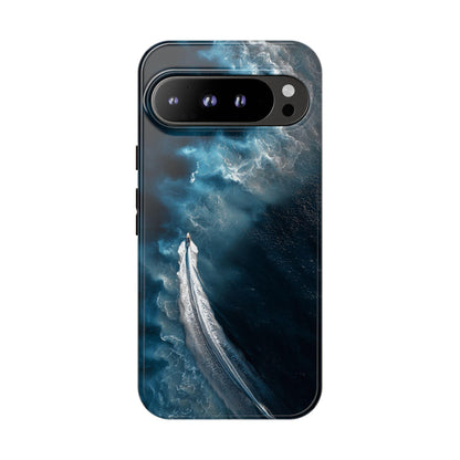Boat Wade Dark Ocean Waves