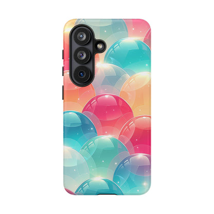 Pastel Orb Bubbles Teal Coral