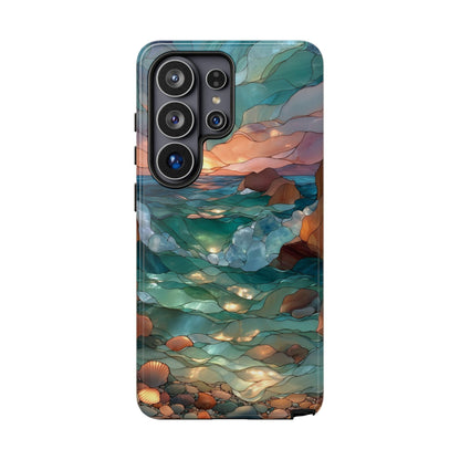 Stained Glass Rocky Beach