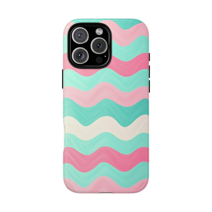 Zig Zag Pink Mint Lines