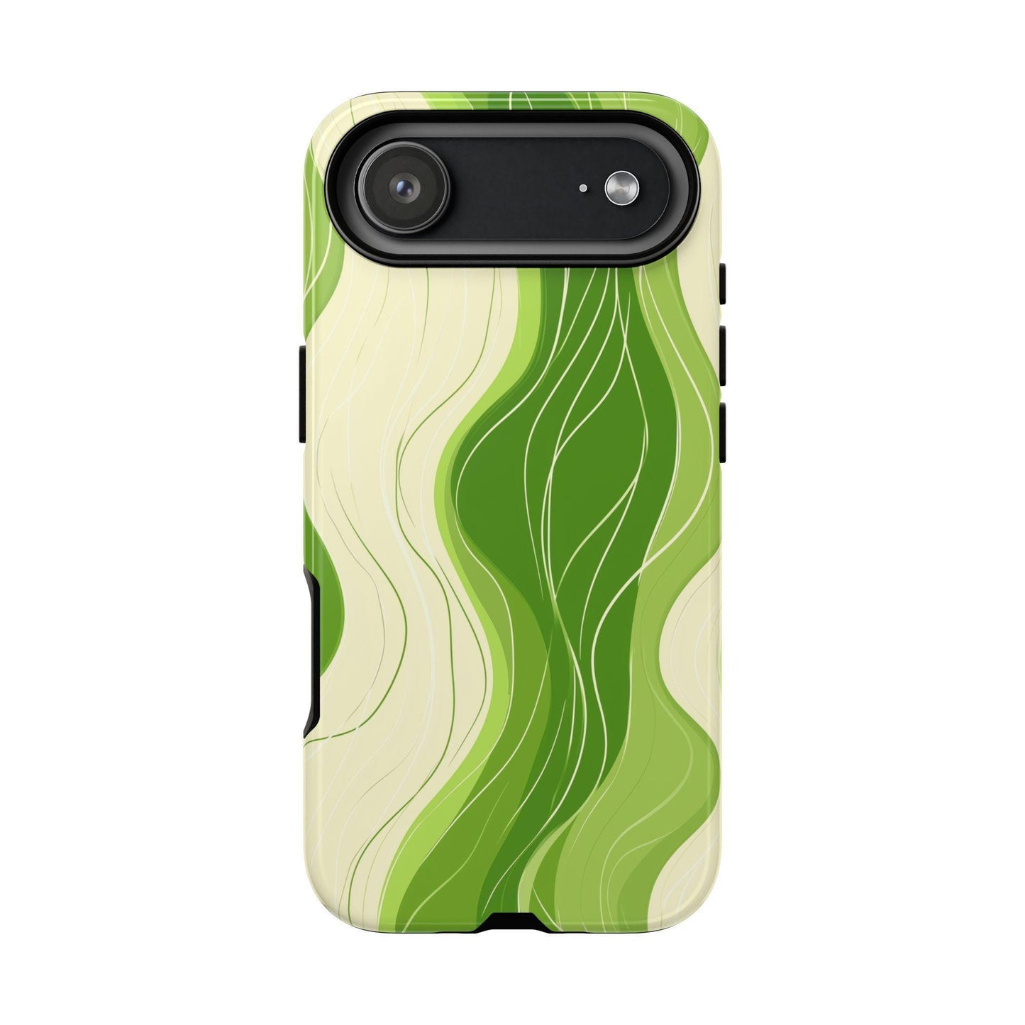 Lime Green Wavy Line Pattern