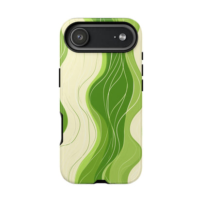 Lime Green Wavy Line Pattern