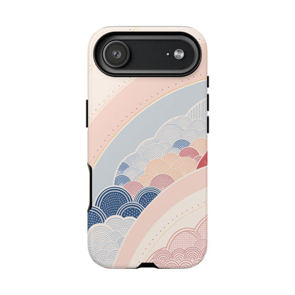 Retro Abstract Pastel Blue Pink