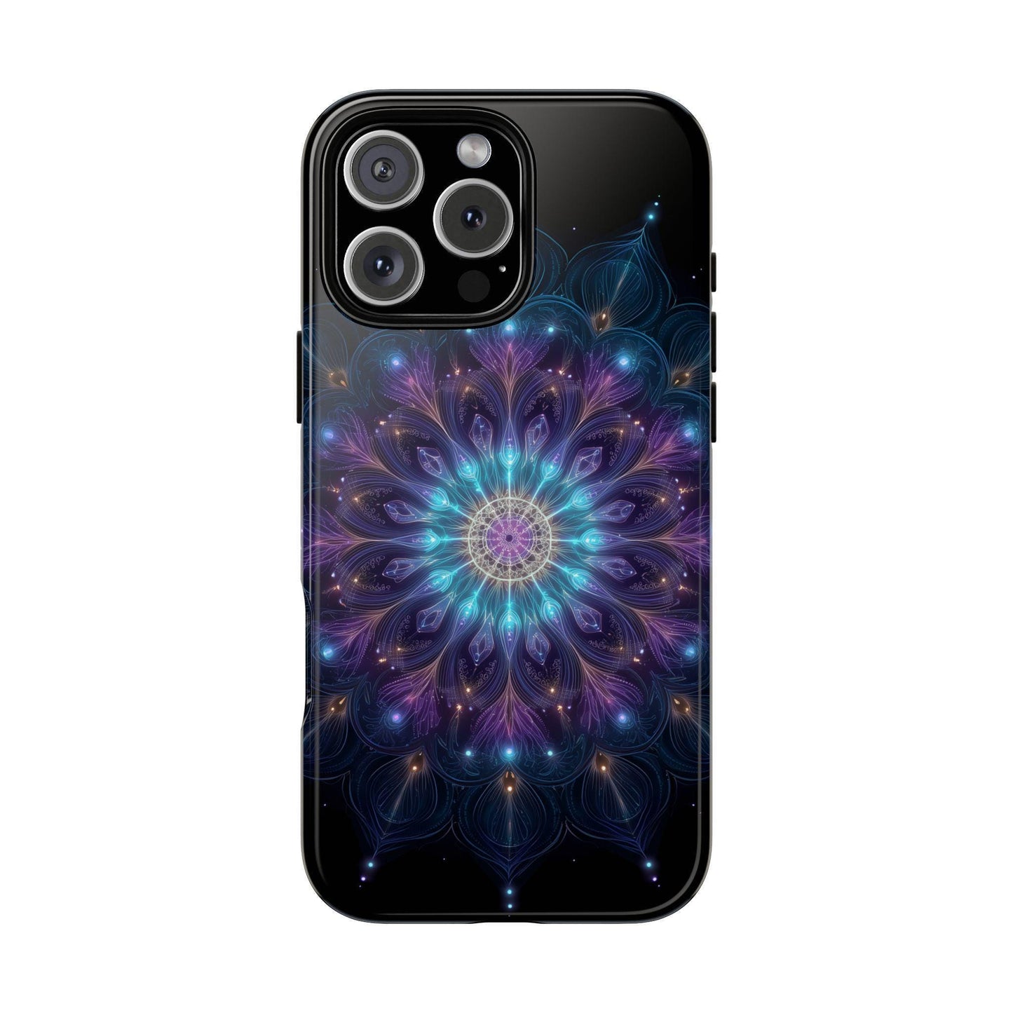 Symmetrical Mandala Radial Cyan Violet