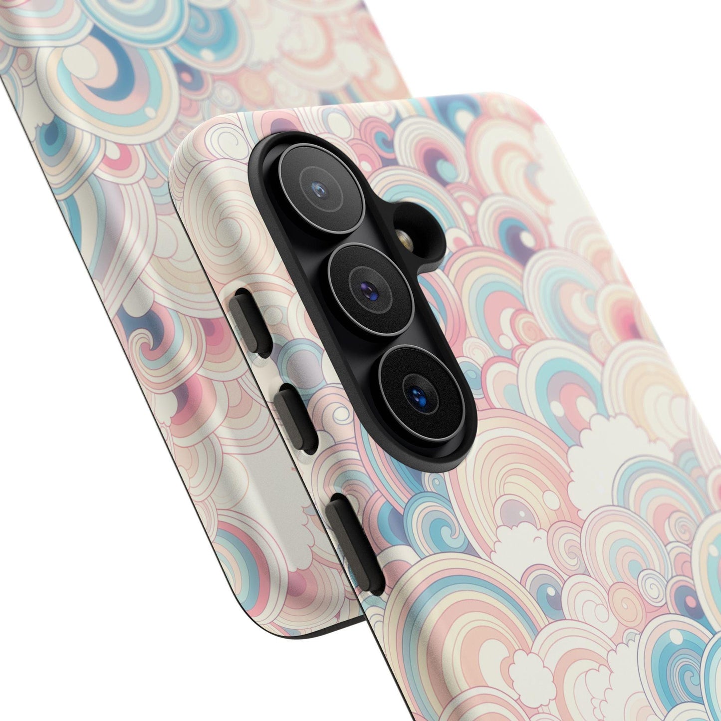 Pastel Rainbow Curve Swirls