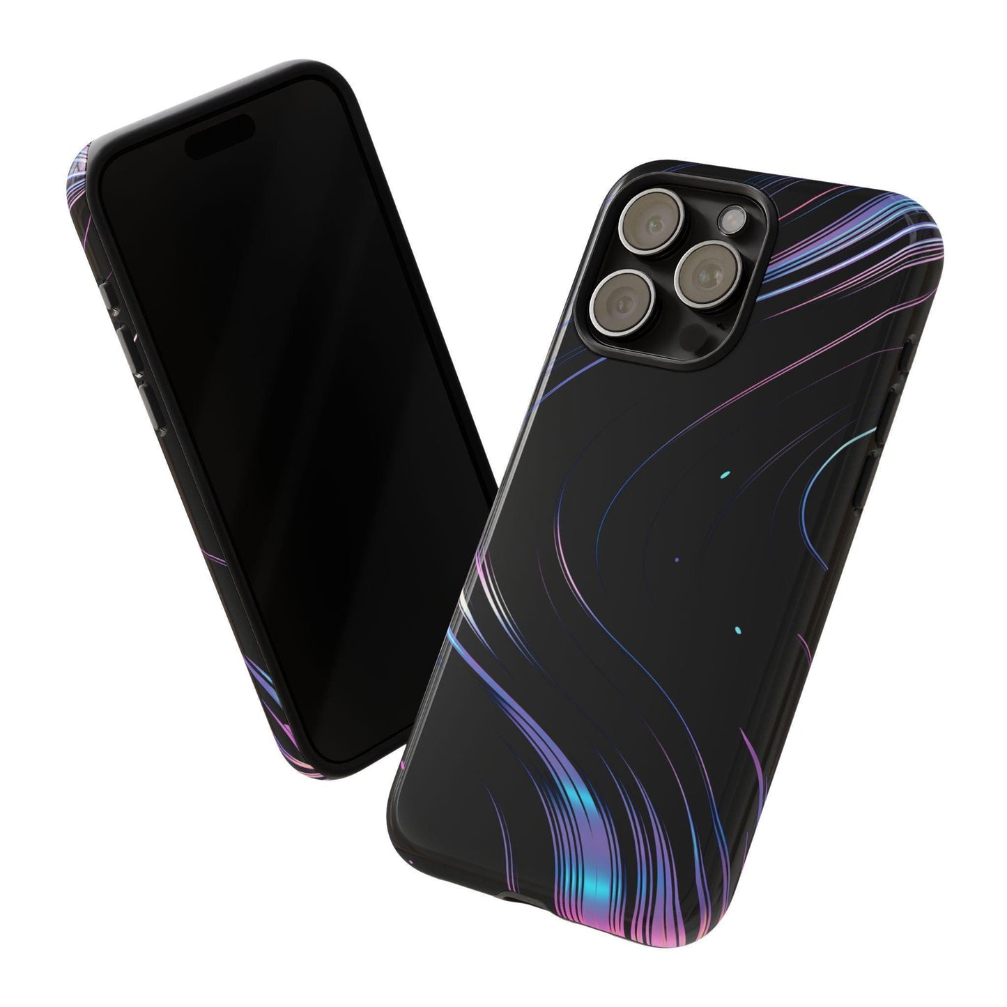 Sleek Iridescent Wave Black