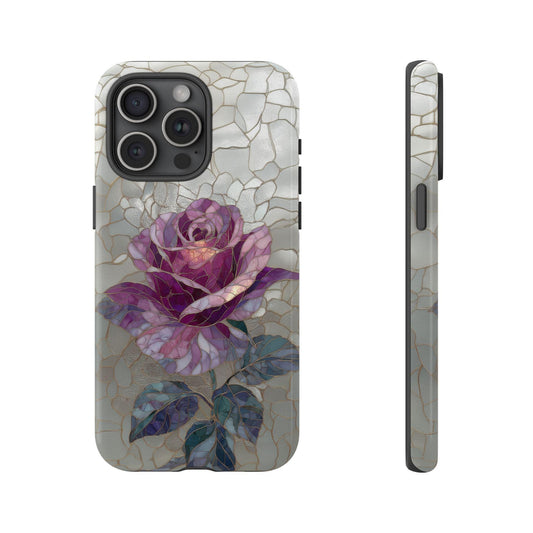 Amethyst Flower Rose Stained Glass