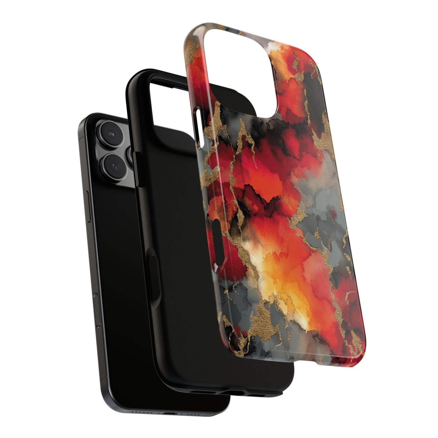 Molten Flame Abstract Marble