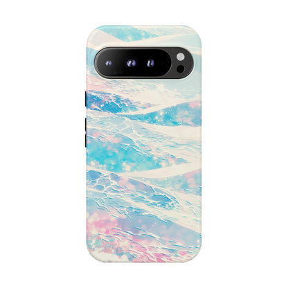 Pastel Ocean Waves Teal Pink