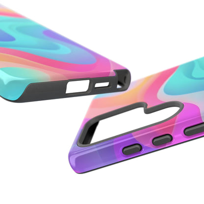 Teal Dream Pink Curve Waves