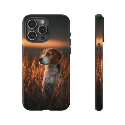 Tall Grass Beagle Dog Sunset