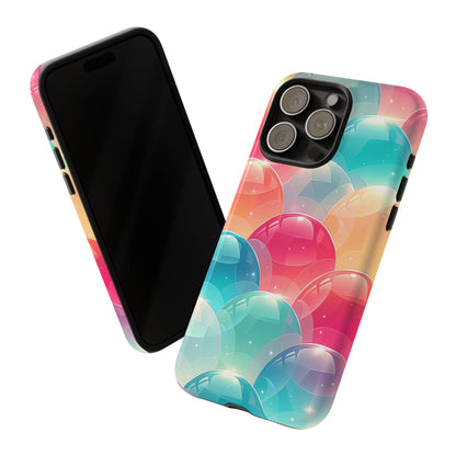 Pastel Orb Bubbles Teal Coral