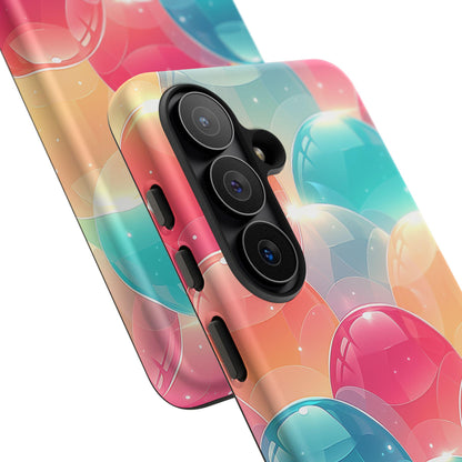 Pastel Orb Bubbles Teal Coral
