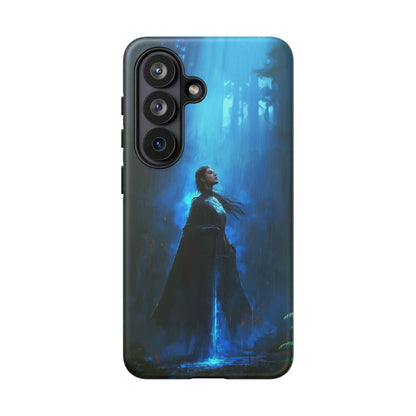 Elegant Knightess Blue Magical Aura