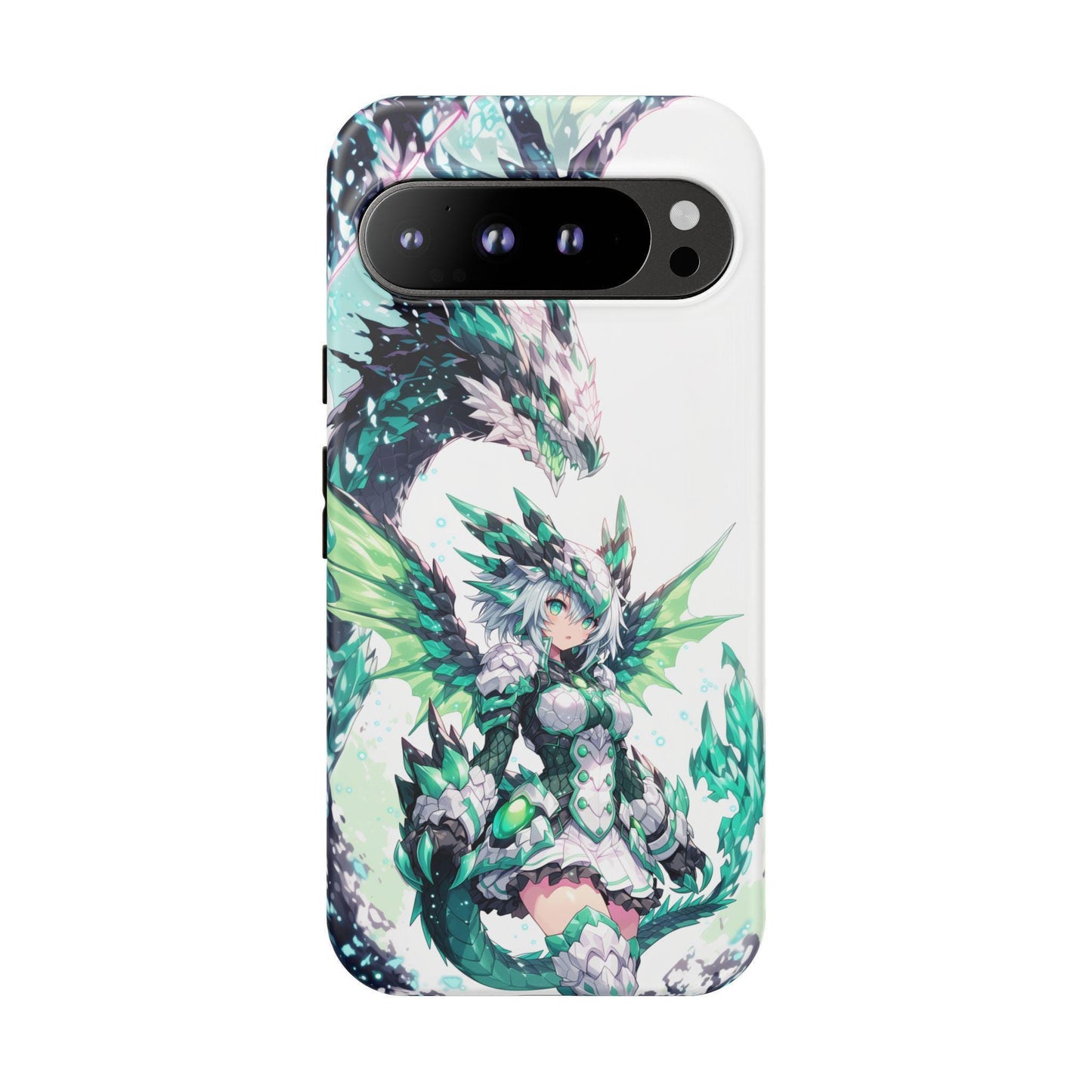Dragon Armored Anime Girl Emerald Green