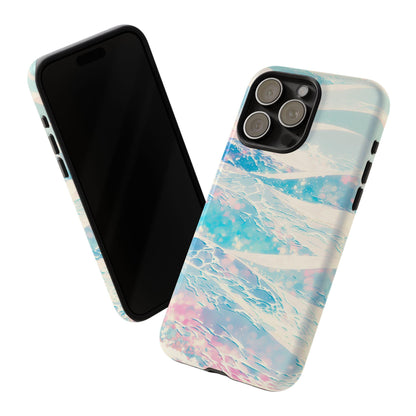 Pastel Ocean Waves Teal Pink