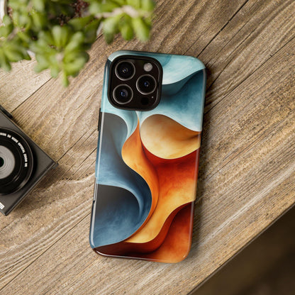 Sunset Teal Terra Wavy Pattern